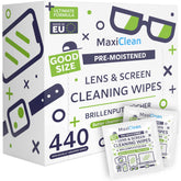 MAXI CLEAN lens wipes deliver streak-free clarity for glasses.