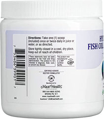 Collagen peptides powder dissolving instantly in water with no taste.