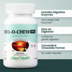 Maxi Health Mel-O-Chew 1mg dose offers gentle, non-habit forming support
