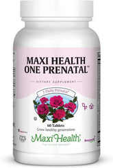Maxi Health Prenatal One Daily tablet in bottle for convenient daily use