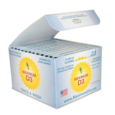Maximum D3 box front view highlighting weekly vitamin D3 supply
