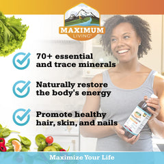 Maximum Living MineralRich dispense pour demonstrates simple daily serving.