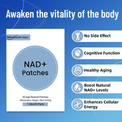 Close-up of Maximum NAD+ patch adhesive for comfortable wear
