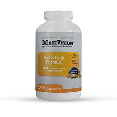MaxiVision eye-body formula bottle, convenient daily eye and overall health support