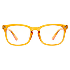 MAXJULI blue light blocking glasses on a desk to reduce eye strain.