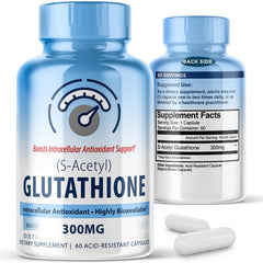 MAXLIFE NATURALS S-Acetyl L-Glutathione 300mg bottle for daily antioxidant support.