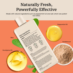 MAYDAY Lice Prevention Shampoo sandalwood-mint aroma offering a refreshing scent during washing.