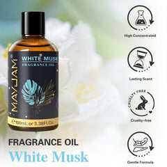 MAYJAM almizcle blanco con gotero de vidrio para dosificar aroma con precisión