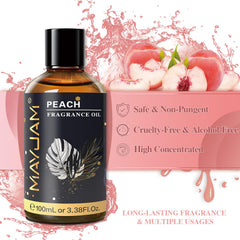 MAYJAM Difusor con aroma de durazno, aroma suave y duradero