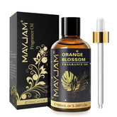 MAYJAM Orange Blossom fragrance oil in amber bottle with dropper for precise scenting.