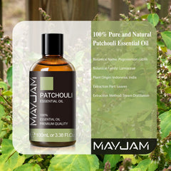 MAYJAM Patchouli oil used in skincare for a balanced, refreshed complexion.