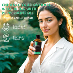 MAYJAM Peppermint Essential Oil skin care application with cooling sensation.