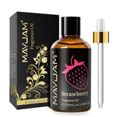 MAYJAM strawberry fragrance oil bottle in amber glass preserves scent