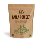MB Herbals Amla powder bottle for seed-free smoothies.