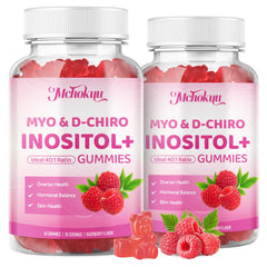 Mchokuu Myo-Inositol gummies raspberry flavor close-up highlighting flavor for daily use