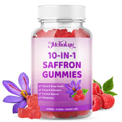 Mchokuu saffron gummies bottle for daily focus and calm