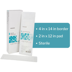 McKesson Island Dressings pad-2x12 focus supports comfortable pad alignment.
