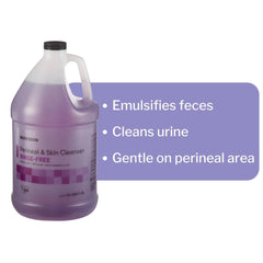 McKesson Perineal Cleanser aloe graphic communicates soothing moisture.