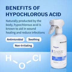 McKesson Puracyn Plus non-sting application shows soothing, sting-free wound cleaning.
