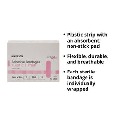 McKesson sterile strip in individual packaging maintains cleanliness and sterility