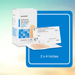 McKesson tan bandages, individually wrapped, ready for clean first-aid use.