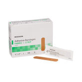 Bandaje McKesson de tela estéril 3/4x3 cubre cortes leves, cómodo y seguro.