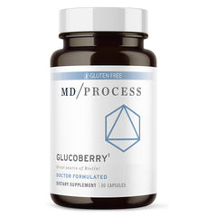 MD Process GlucoBerry bottle front view for daily blood health support