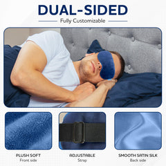 MDselect adjustable strap eye mask fits all head sizes securely.