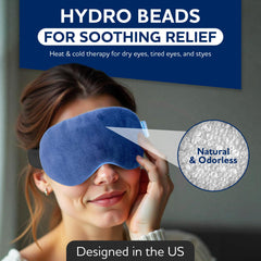 MDselect hydro beads eye mask for cold therapy to refresh tired eyes.