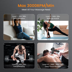 Mebak 3 seven-heads attachments laid out for versatile massage