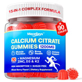 Meceilays 90-count calcium citrate gummies bottle front for daily bone support