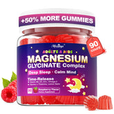 Meceilays magnesium glycinate gummies raspberry bottle front promoting gentle nightly calm.