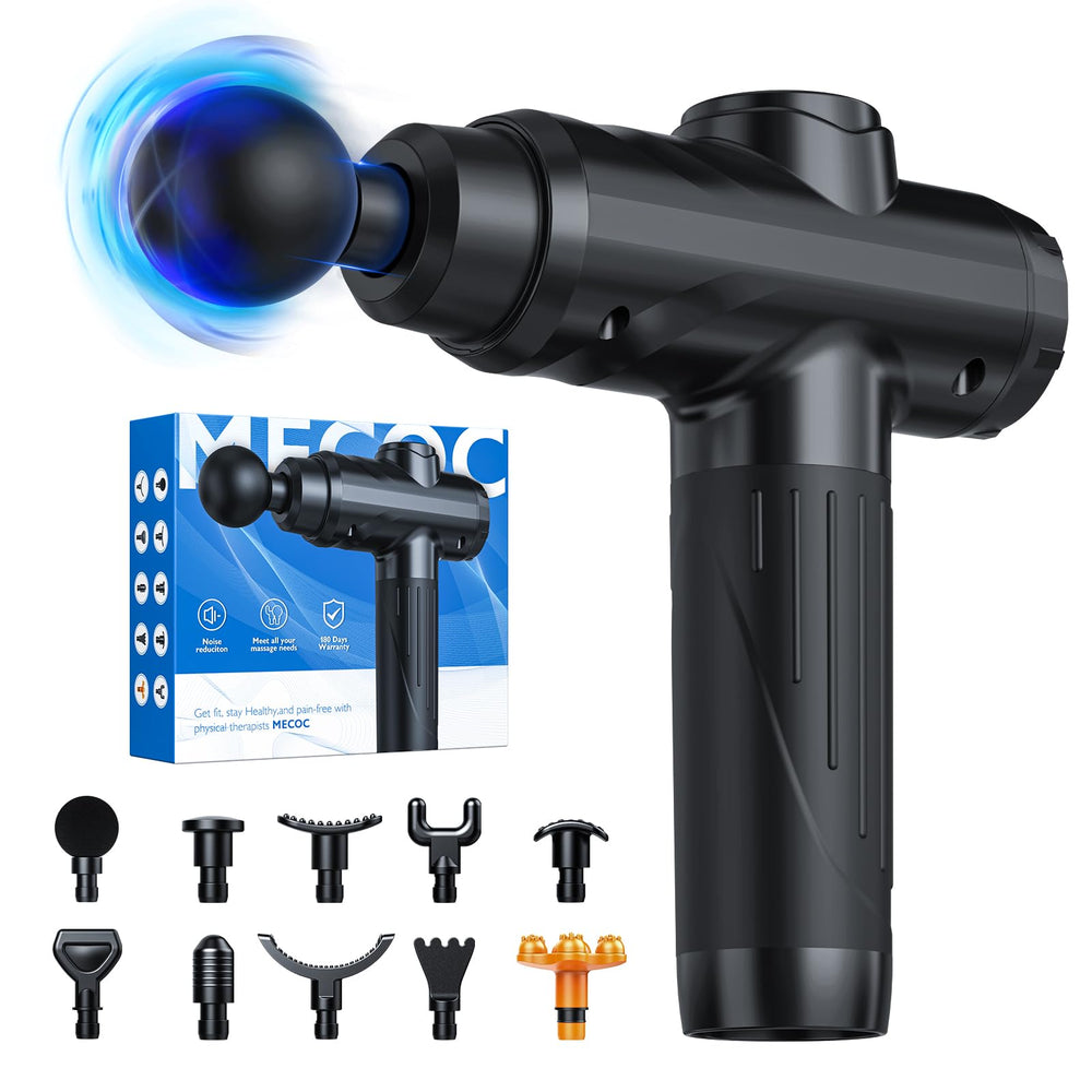 MECOC Massage Gun delivers targeted deep-tissue percussion for muscle relief.