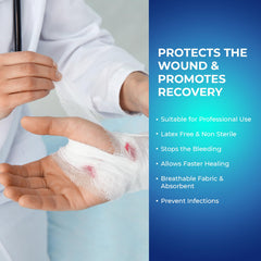 MED PRIDE gauze roll for ankle wrap delivers conforming support and dressing containment.