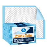 MED PRIDE 25-count disposable underpads for bulk bed protection.