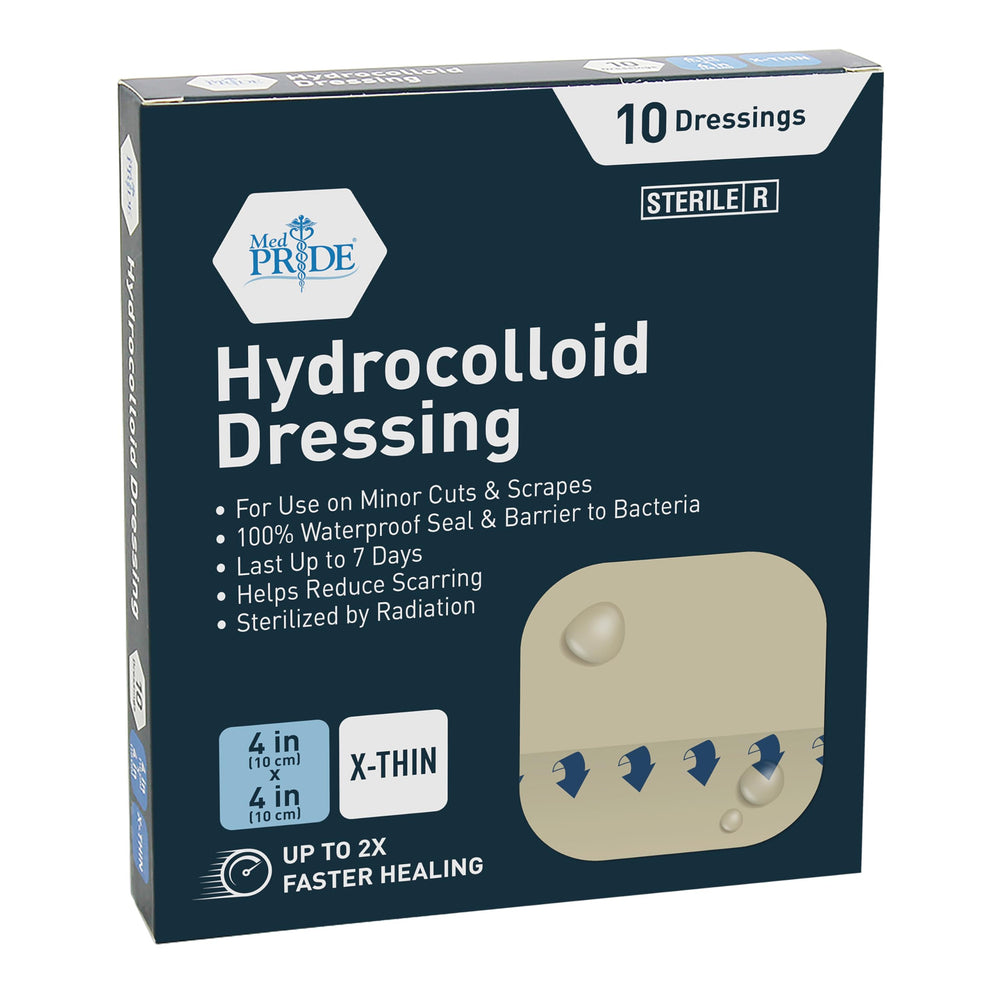 MED PRIDE Hydrocolloid Dressing packaging showcases reliable protection and simple application.