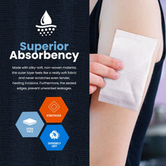 MED PRIDE sterile gauze abd pads 5x9 nonstick-back minimizes sticking during dressing changes