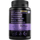 MEDCHOICE 12-in-1 melatonin sleep capsules bottle promoting a calm nightly routine.