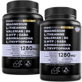 MEDCHOICE 12-in-1 Sleep Support bottle front highlights a melatonin-free nightly routine.