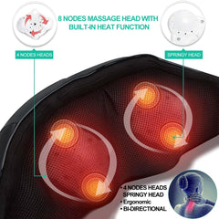 Medcursor neck massager with eight kneading nodes close-up coverage.