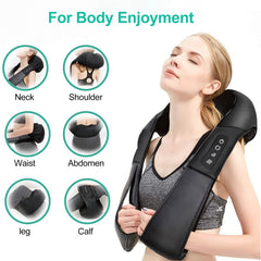 Medcursor neck massager heat function demonstrating soothing warmth during sessions.