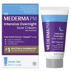 Mederma PM Intensive Night Cream bottle for overnight scar care