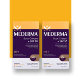 Mederma Scar Cream Plus SPF 30 front of tube for daily scar care.