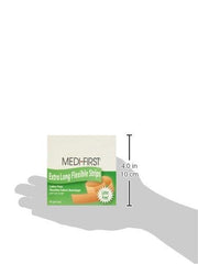 Medi-First bandages stay secure even in water for camping or workouts.