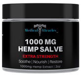 Medical Miracles hemp 1000mg salve bottle ready for targeted joint comfort