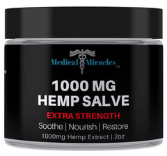 Medical Miracles hemp 1000mg salve bottle ready for targeted joint comfort