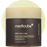 Medicube Deep Vita C Pad embossed side for gentle exfoliation and smoother pores.