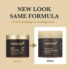 Medicube Deep Vita C Pad silky side for final polish and radiant finish.