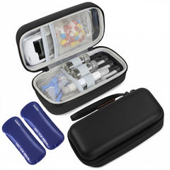 Medineed insulin cooler case front view, compact travel companion for diabetes supplies