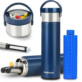Medineed insulin cooler travel case blue keeps meds cool on trips